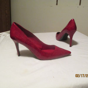 Ralph lauren red cork pumps size 8b